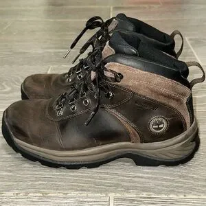 Timberland Flume Trail Leather Waterproof Mid Hiking Boots Brown Men\'s 9.5M Timberland | Shoes | Timberland Flume Trail Leather  main image 4